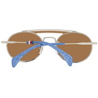 Tommy Hilfiger gold metal and plastic sunglasses with dark tinted lenses and stylish frame design.
