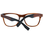 Ermenegildo Zegna brown plastic eyeglass frames with sleek design and modern style, showcasing the frame front and temples.
