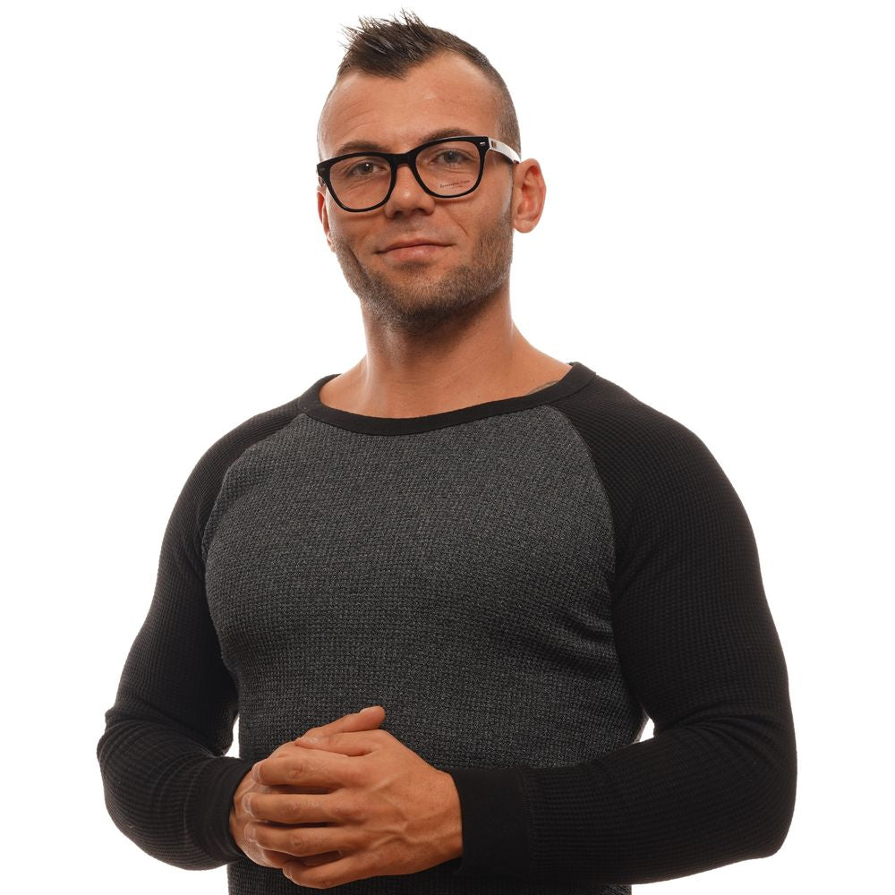 Ermenegildo Zegna Black Plastic Glasses Frames