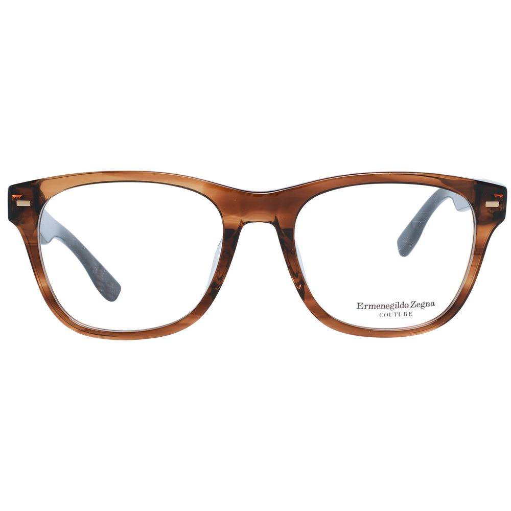Ermenegildo Zegna Brown Men Glasses Frame