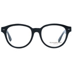 Ermenegildo Zegna black plastic glasses frames with sleek, modern design and clear lenses, showcasing high-quality eyewear style.