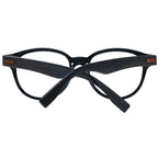 Ermenegildo Zegna black plastic eyeglass frames with sleek design and clear lenses, stylish and modern for everyday wear.