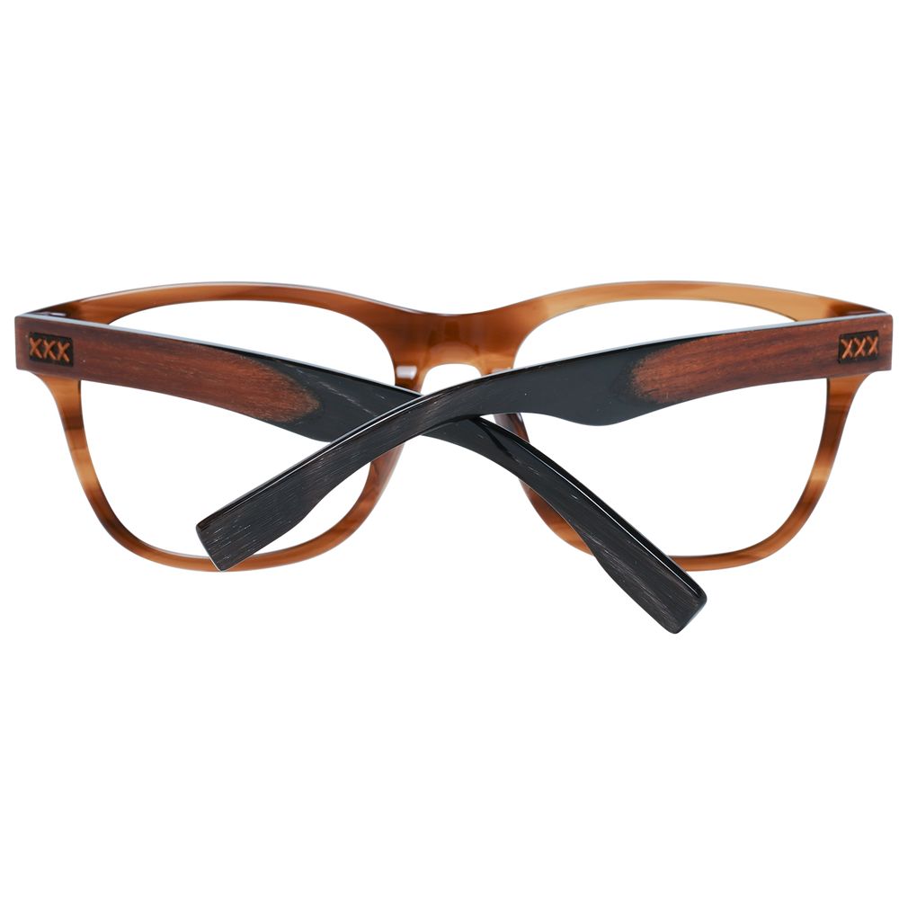 Ermenegildo Zegna Brown Men Glasses Frame