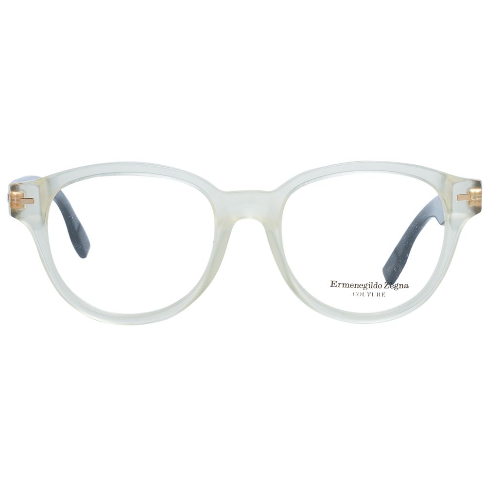 Ermenegildo Zegna transparent plastic glasses frames with a sleek, modern design, perfect for stylish eyewear.