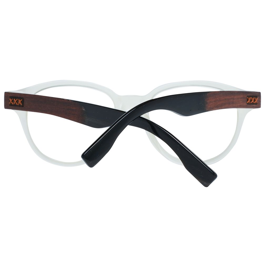 Ermenegildo Zegna transparent plastic eyeglass frames with clear lenses, stylish and lightweight for a modern look.