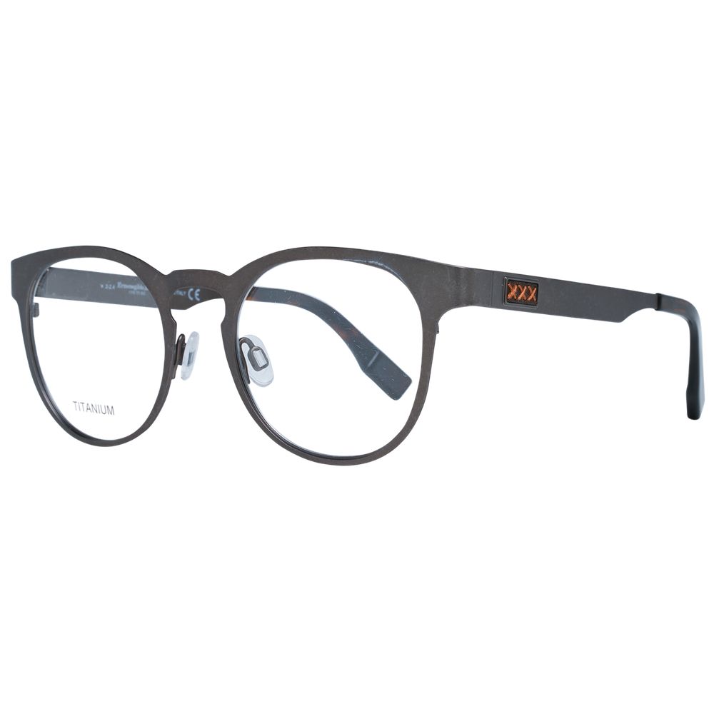 Ermenegildo Zegna Gray Titanium Glasses Frames