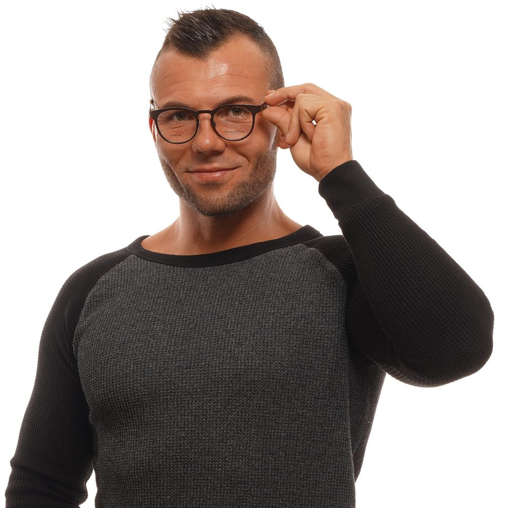 Ermenegildo Zegna bronze titanium glasses frames with sleek design and modern metal finish, showcasing lightweight construction.