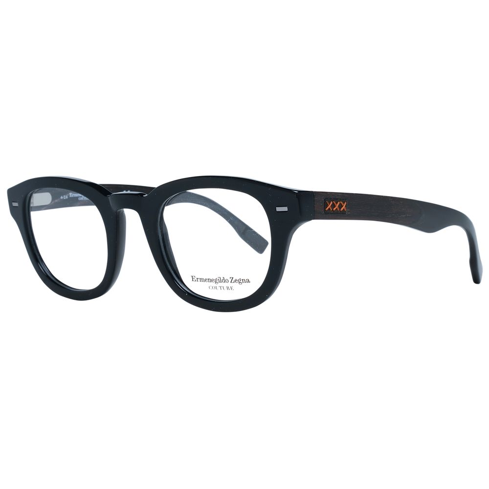 Ermenegildo Zegna Black Plastic Glasses Frames Ermenegildo Zegna