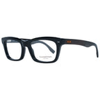 Ermenegildo Zegna black plastic glasses frames, sleek and modern eyewear with a minimalist design.