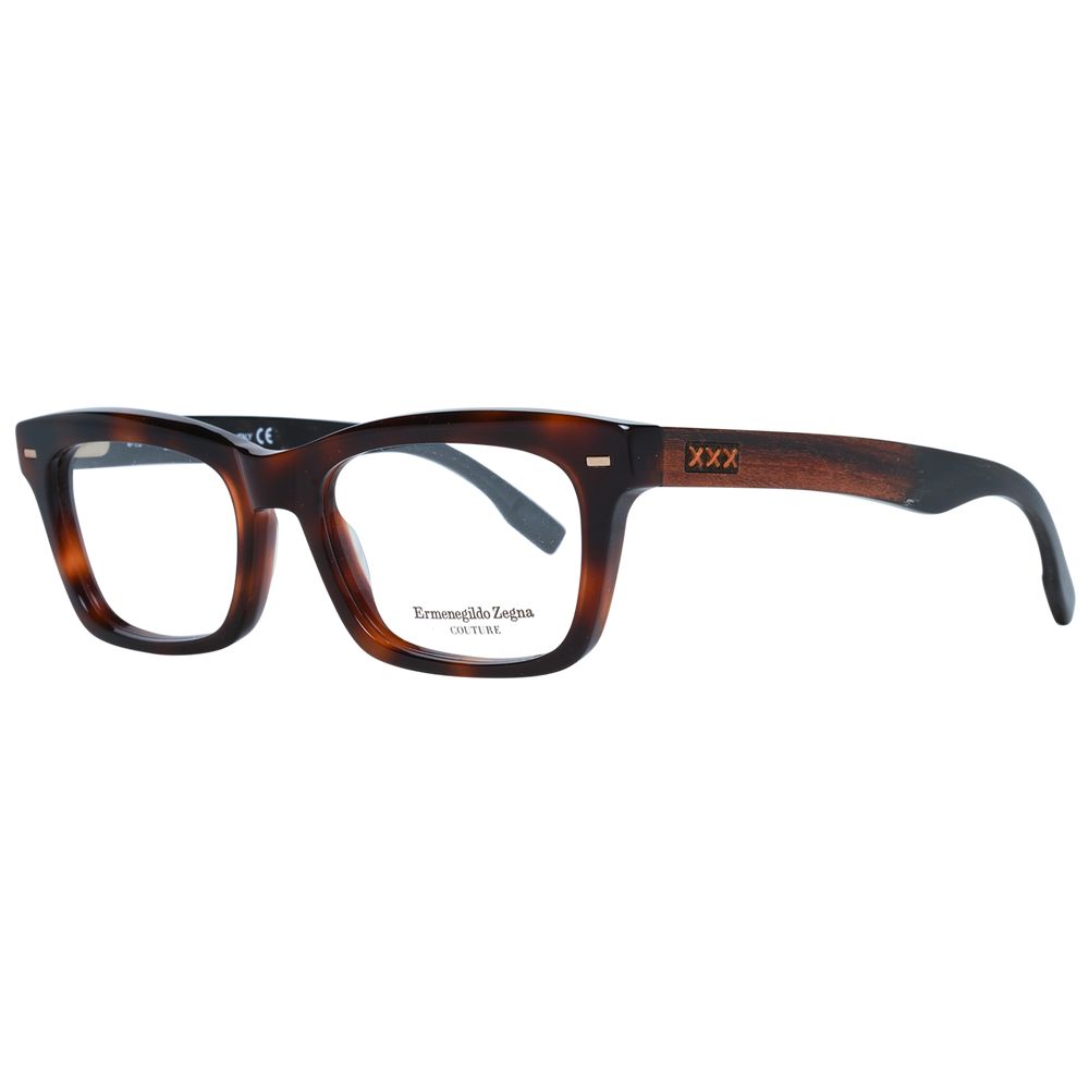 Ermenegildo Zegna Brown Plastic Glasses Frames Ermenegildo Zegna