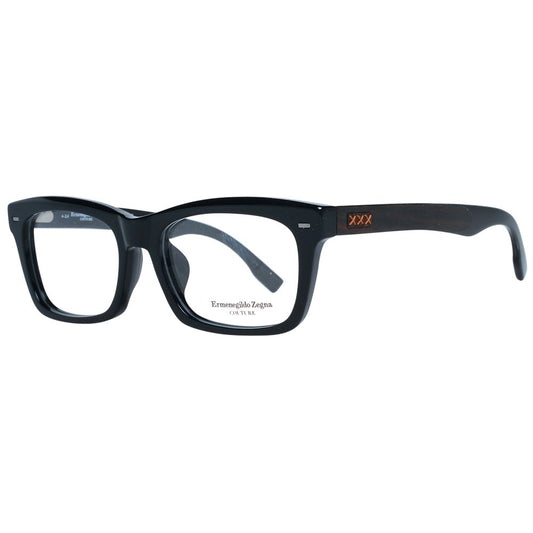 Ermenegildo Zegna Black Plastic Glasses Frames