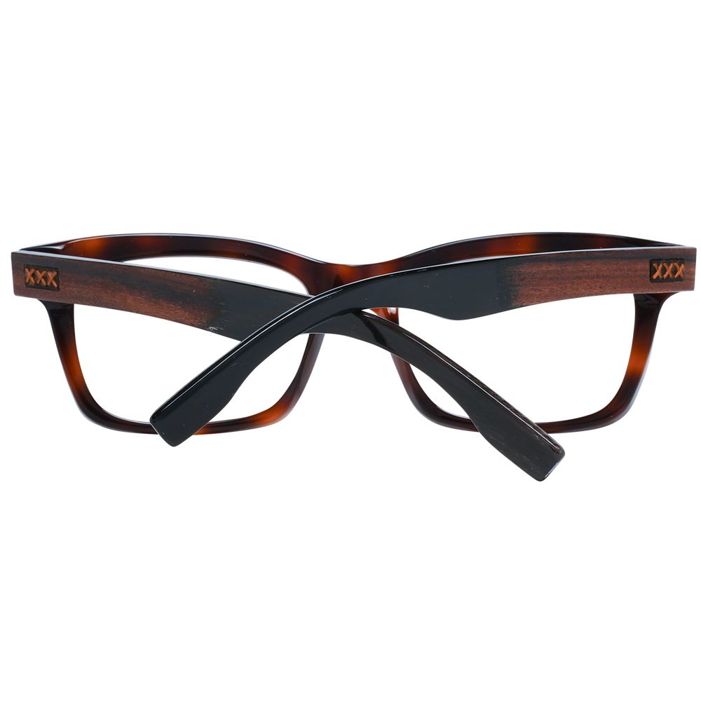 Ermenegildo Zegna Brown Plastic Glasses Frames Ermenegildo Zegna