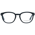 Ermenegildo Zegna black plastic eyeglass frames, stylish and lightweight for a modern look.