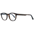 Ermenegildo Zegna brown plastic eyeglass frames with sleek design and modern style for stylish eyewear.