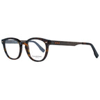 Ermenegildo Zegna brown plastic eyeglass frames with sleek design and modern style for stylish eyewear.