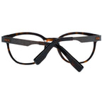Ermenegildo Zegna brown plastic eyeglass frames with sleek design and modern style, showcasing the stylish eyewear product.