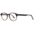 Ermenegildo Zegna brown plastic eyeglass frames with a sleek design and rounded edges, perfect for stylish eyewear.