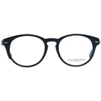 Ermenegildo Zegna black plastic glasses frames with sleek, modern design and clear lenses, stylish eyewear for everyday wear.