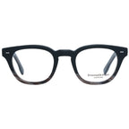 Ermenegildo Zegna black plastic eyeglass frames with sleek, modern design and clear lenses, stylish and lightweight.