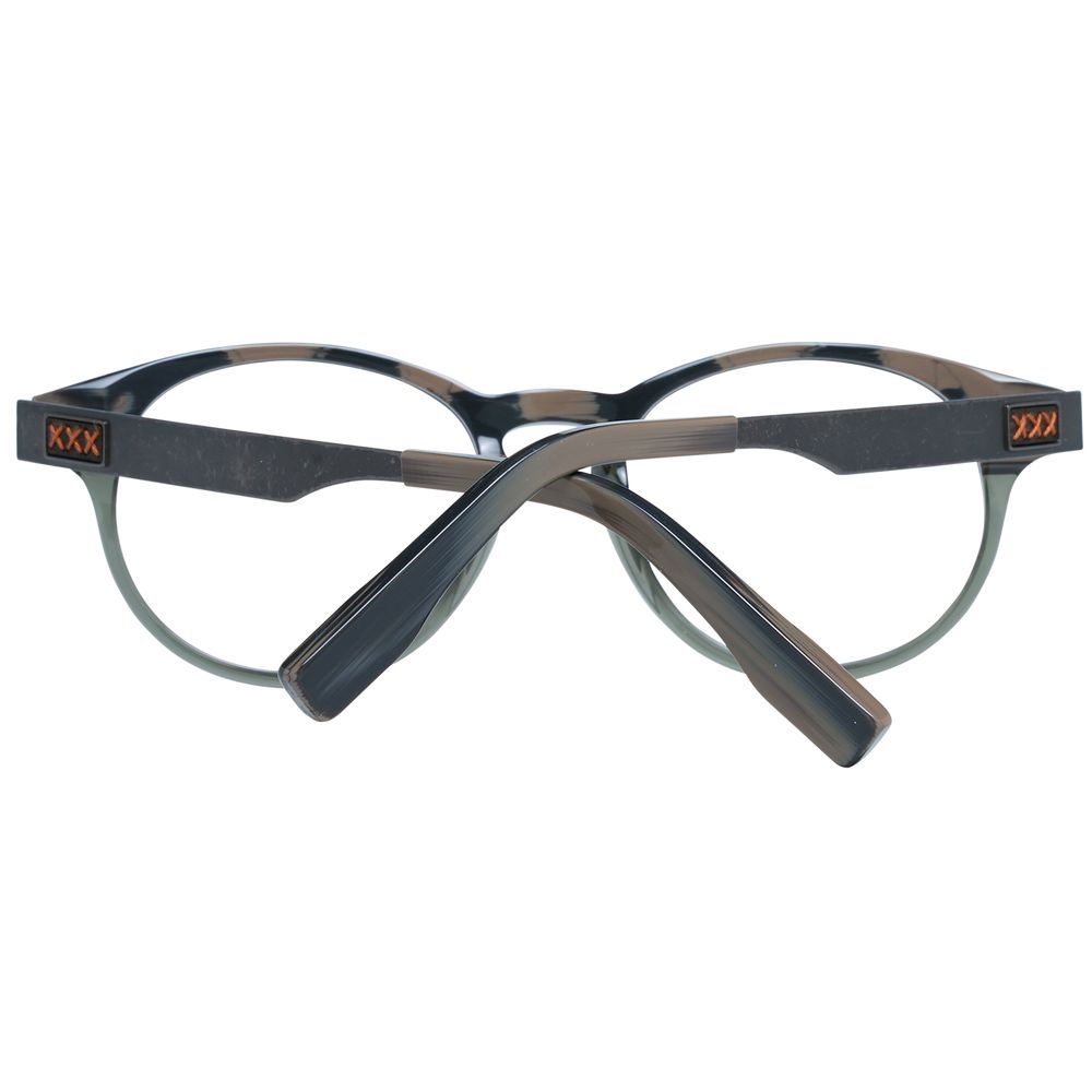 Ermenegildo Zegna gray plastic glasses frames with sleek design and modern style, suitable for everyday wear.
