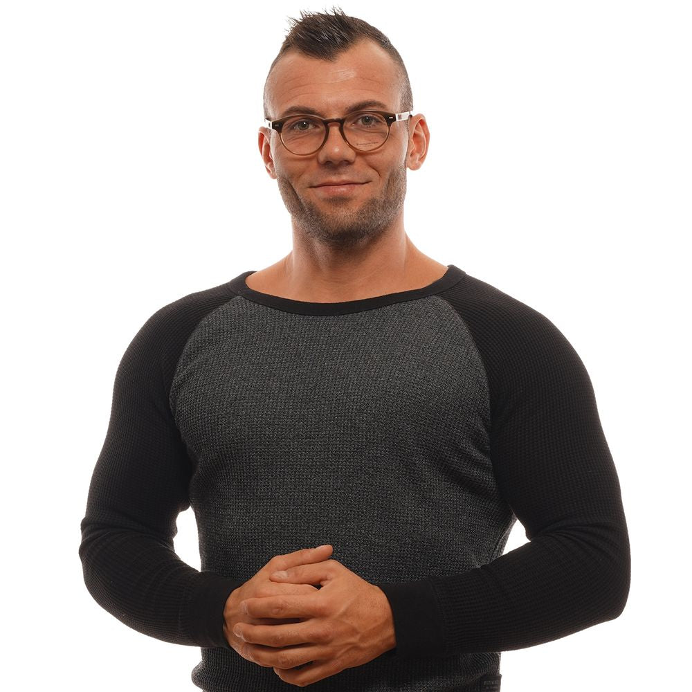 Ermenegildo Zegna brown plastic eyeglass frames with a sleek, modern design and smooth finish.
