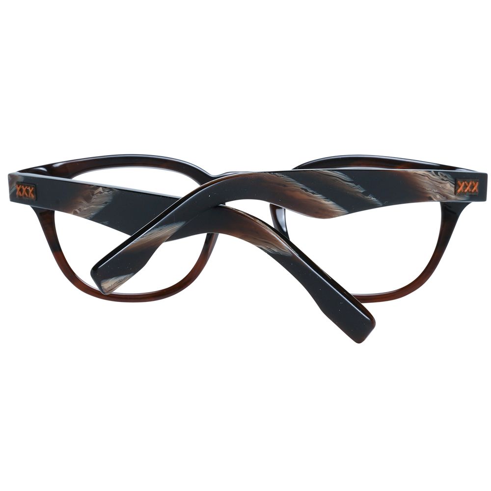 Ermenegildo Zegna Brown Plastic Glasses Frames Ermenegildo Zegna