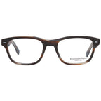 Ermenegildo Zegna brown plastic eyeglass frames with a sleek, modern design, featuring lightweight construction and stylish detailing.