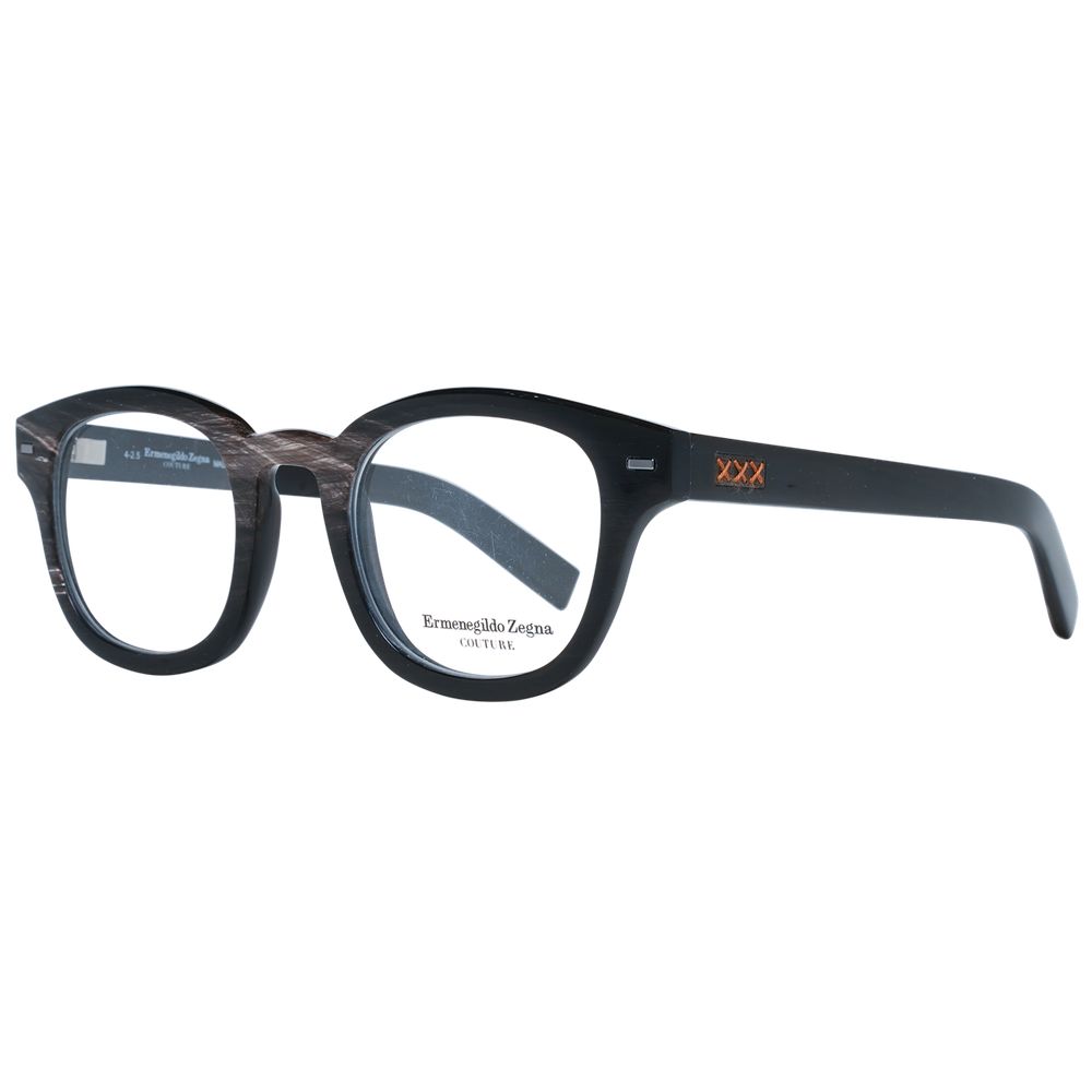 Ermenegildo Zegna Black Horn Glasses Frames