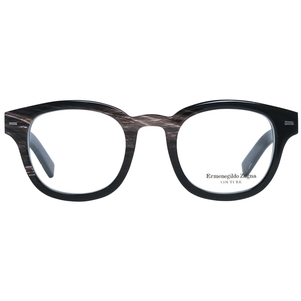 Ermenegildo Zegna Black Horn Glasses Frames