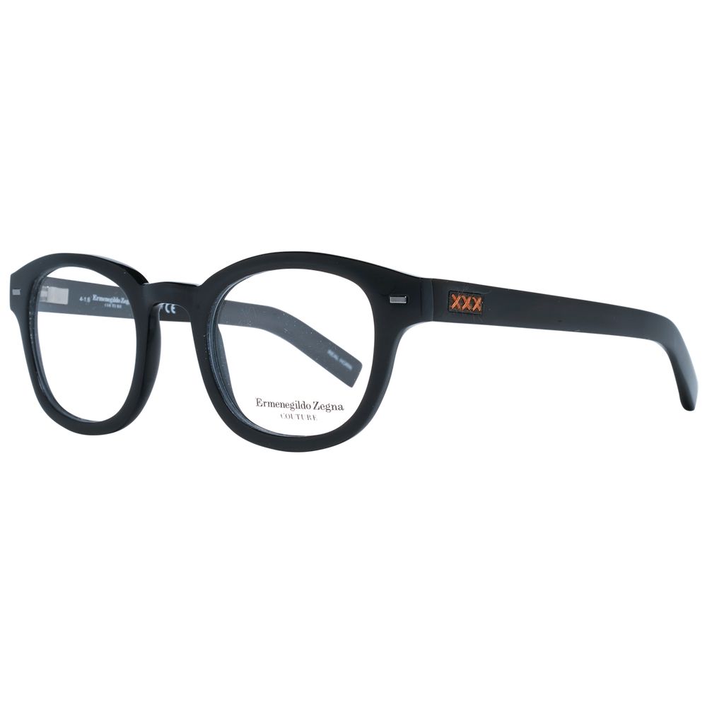 Ermenegildo Zegna Black Horn Glasses Frames