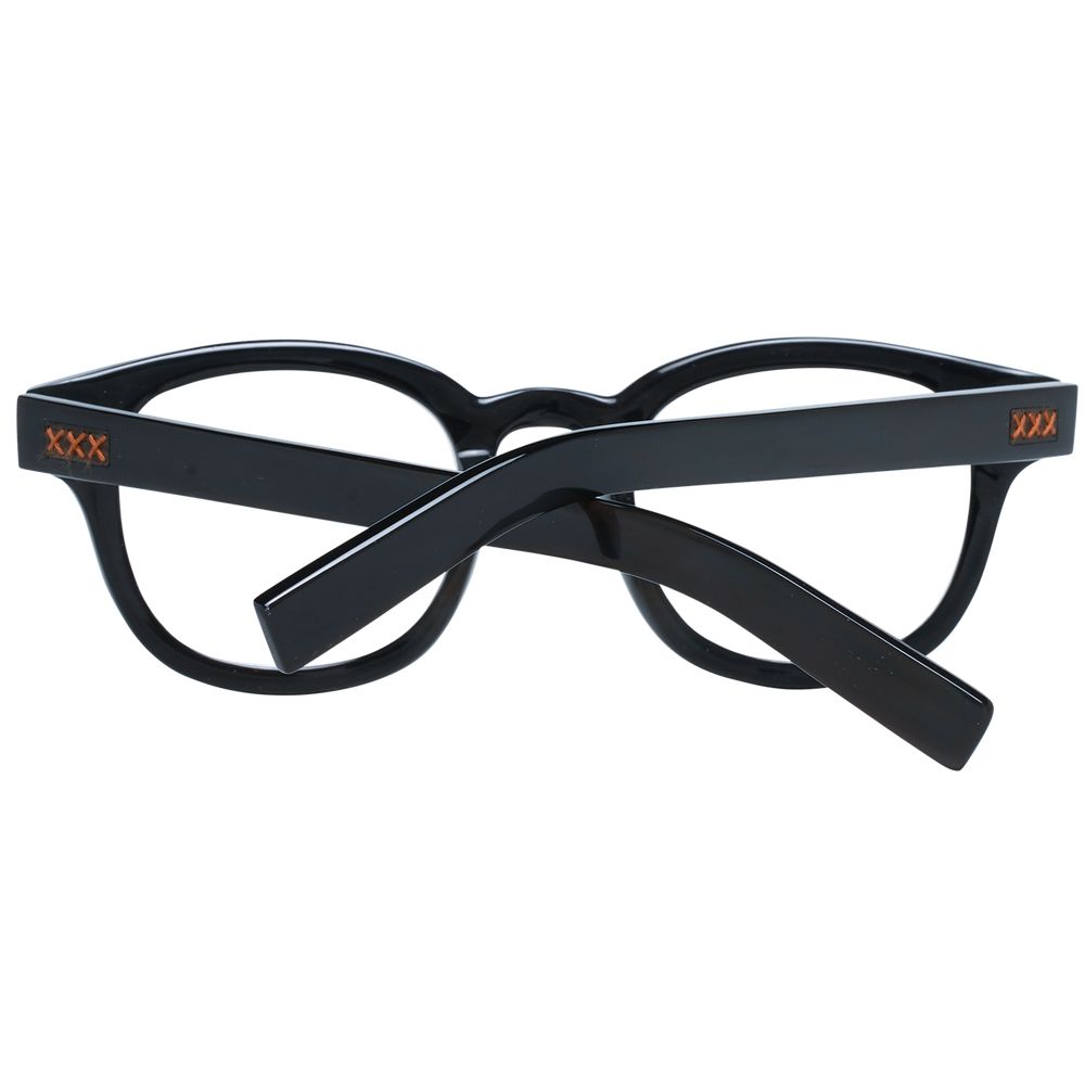 Ermenegildo Zegna Black Horn Glasses Frames