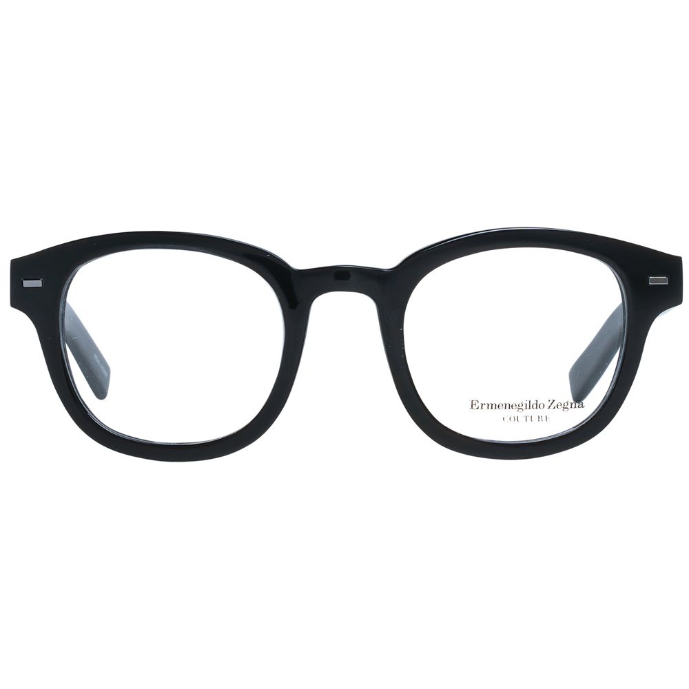 Ermenegildo Zegna Black Horn Glasses Frames