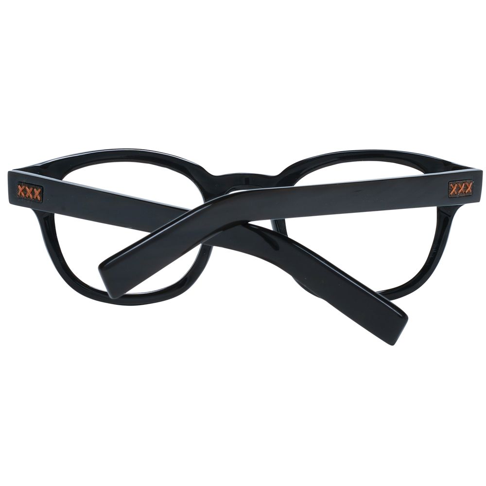 Ermenegildo Zegna Black Horn Glasses Frames