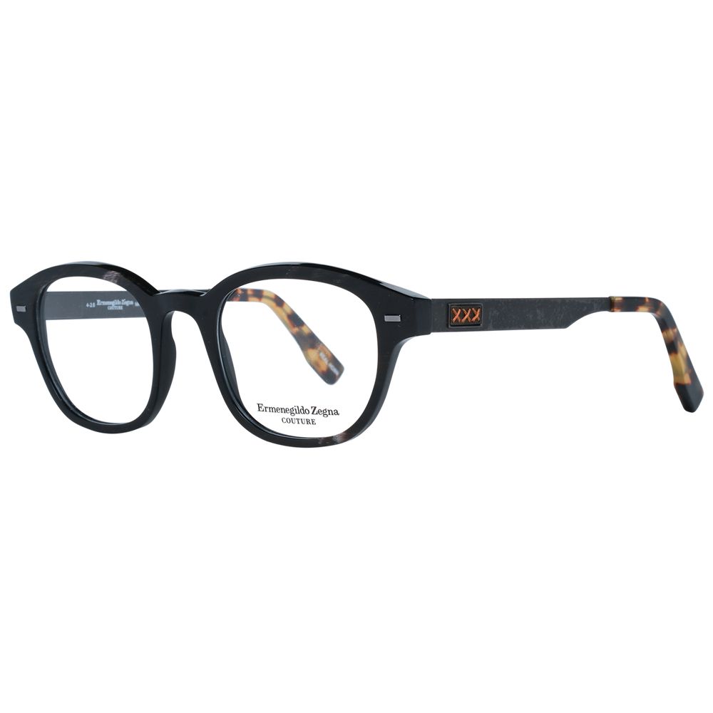 Ermenegildo Zegna Brown Horn Glasses Frames