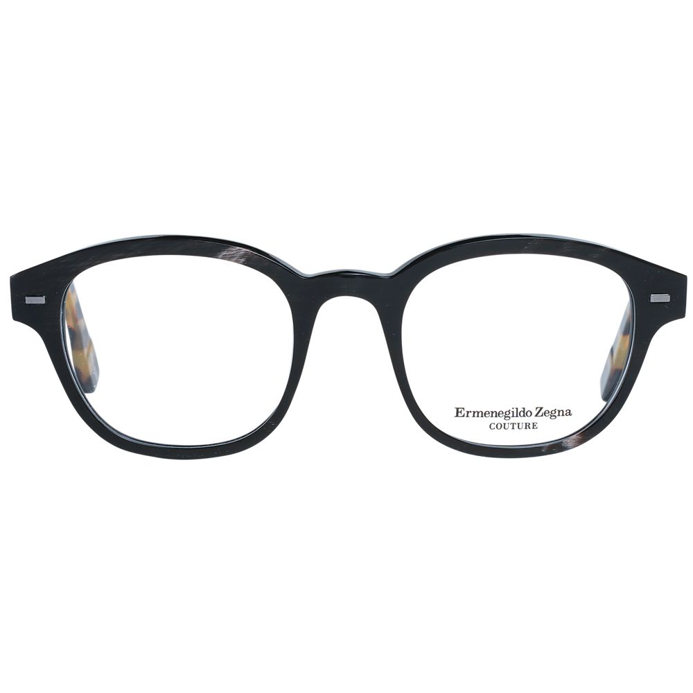 Ermenegildo Zegna Brown Horn Glasses Frames