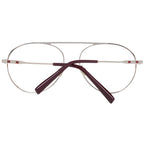 Red metal glasses frames by Tod's with sleek design and modern style, featuring clear lenses and adjustable nose pads.