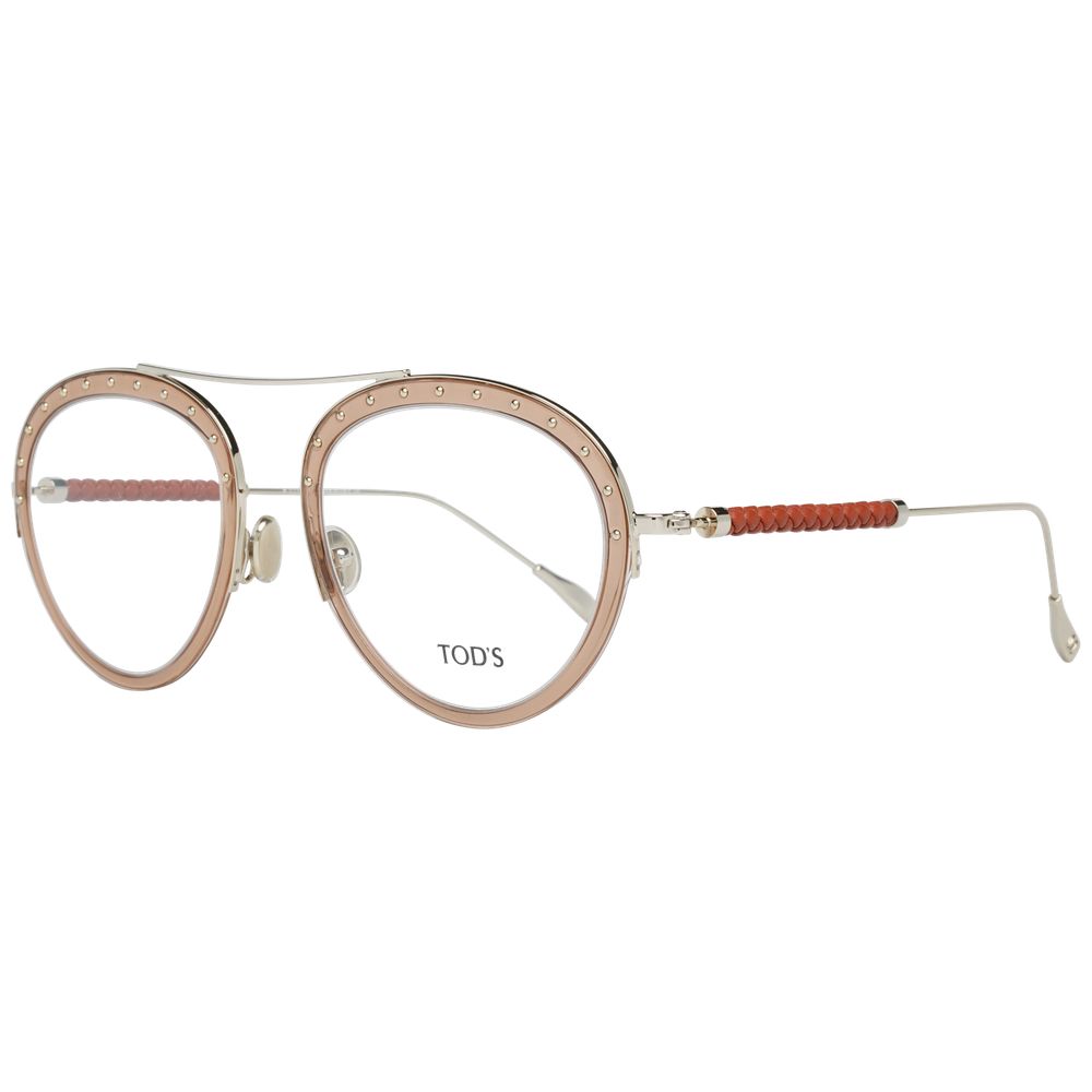 Tod's Brown Metal & Plastic Glasses Frames