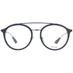 Police gray metal and plastic glasses frames with clear lenses, showcasing a sleek and modern design.