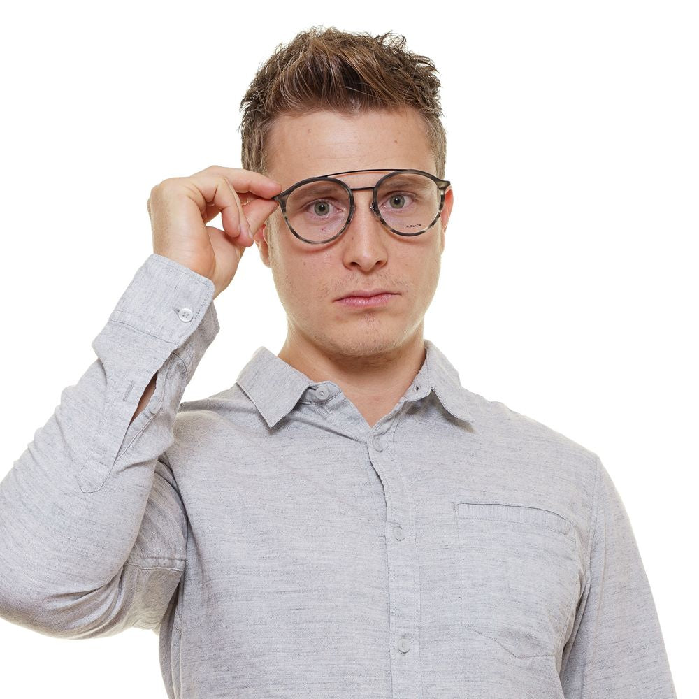 Police Gray Metal & Plastic Glasses Frames