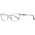 Swarovski silver metal glasses frames with sleek design and clear lenses, showcasing elegant craftsmanship.