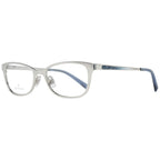 Swarovski silver metal glasses frames with sleek design and clear lenses, showcasing elegant craftsmanship.