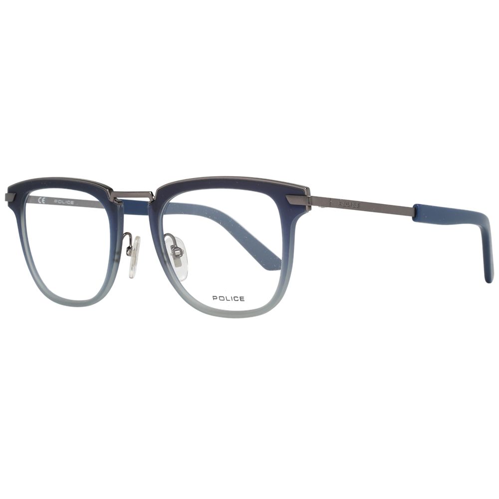 Police Blue Metal & Plastic Glasses Frames
