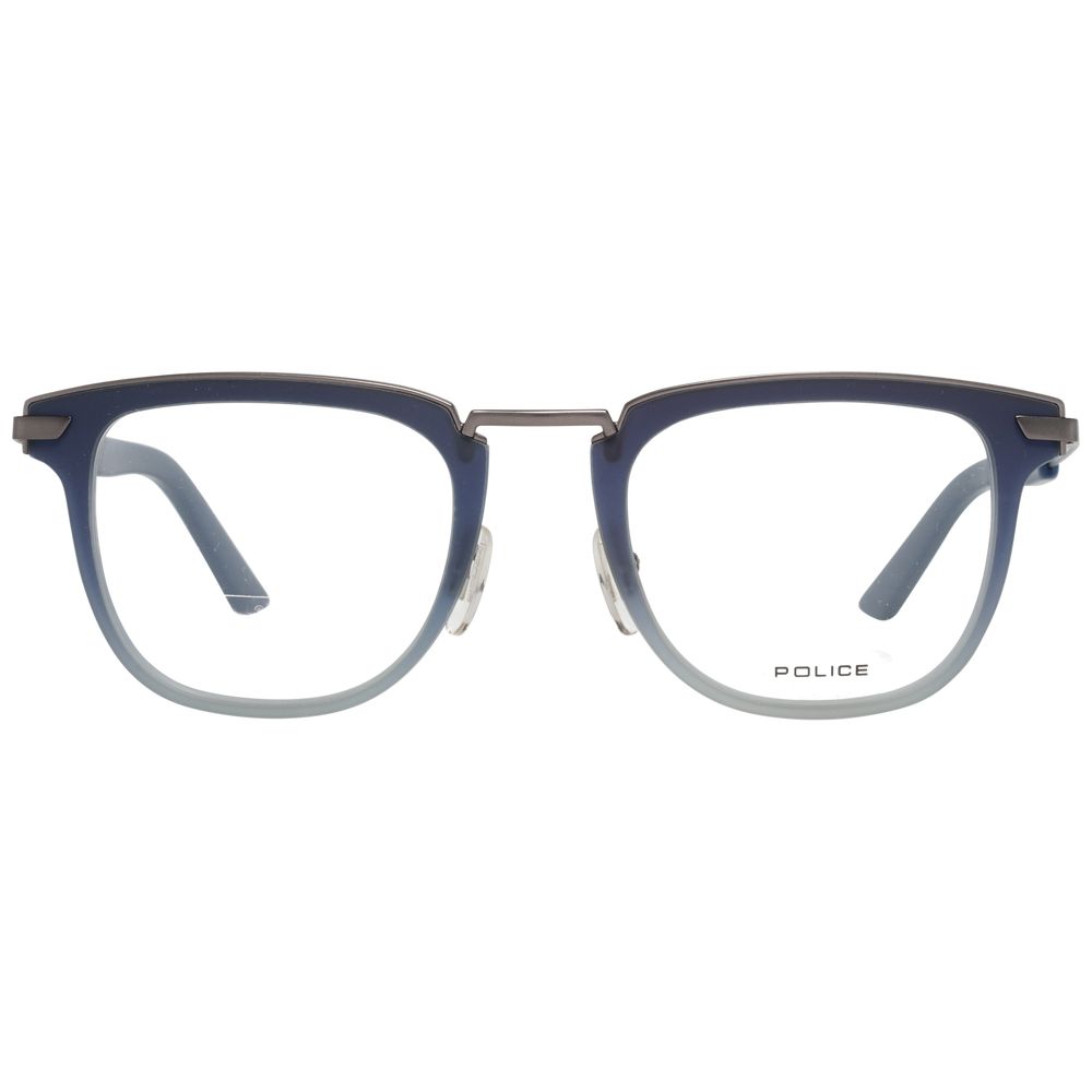 Police Blue Metal & Plastic Glasses Frames
