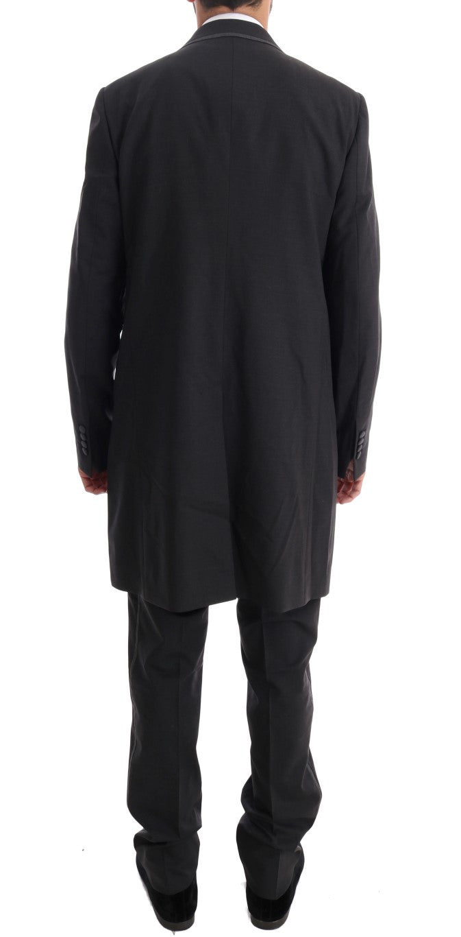 Dolce & Gabbana Gray Wool Stretch 3 Piece Two Button Suit Dolce & Gabbana