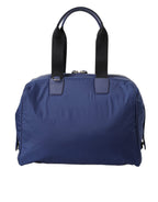 Dolce & Gabbana Blue Nylon Calfskin Hand Shoulder Duffel Bag - Eljoys Fashion 