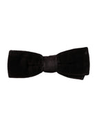Dolce & Gabbana Maroon Velvet Cotton Adjustable Neck Men Bow Tie