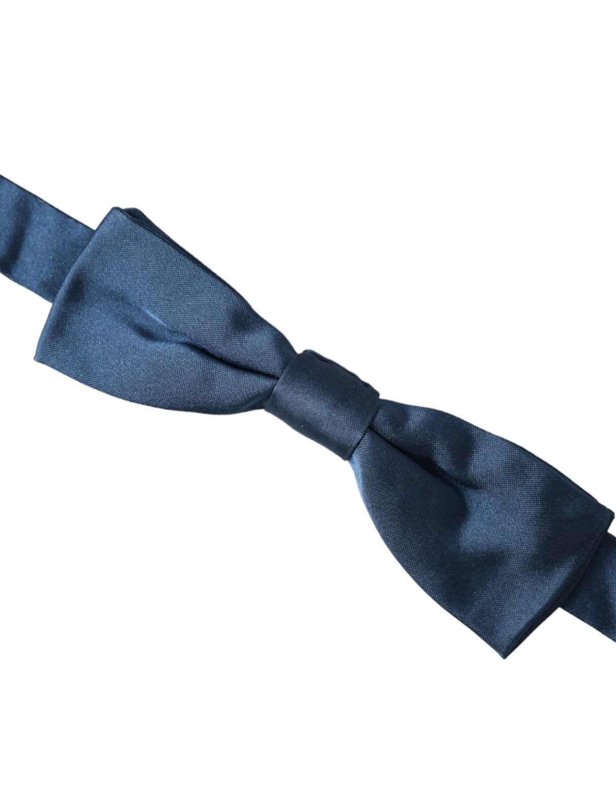 Dolce & Gabbana Blue Satin Silk Adjustable Neck Men Bow Tie - Eljoys Fashion 