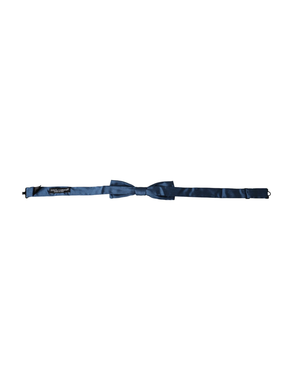 Dolce & Gabbana Blue Satin Silk Adjustable Neck Men Bow Tie - Eljoys Fashion 