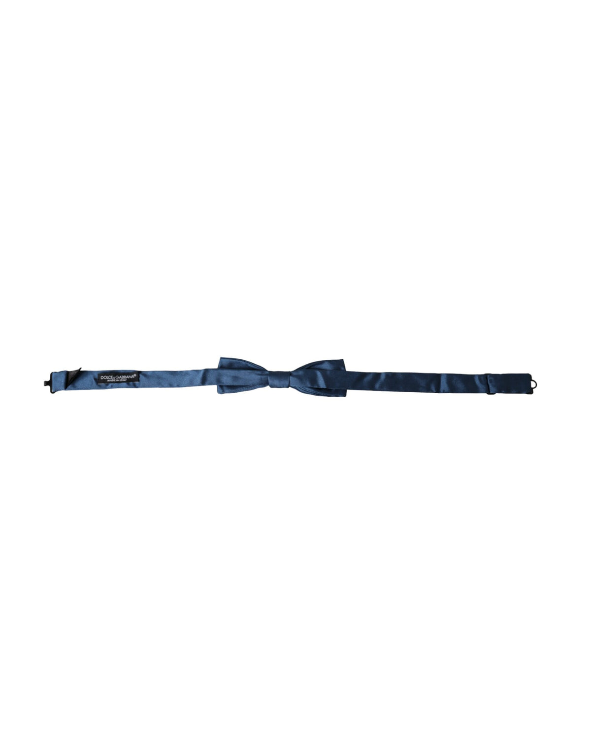 Dolce & Gabbana Blue Satin Silk Adjustable Neck Men Bow Tie - Eljoys Fashion 