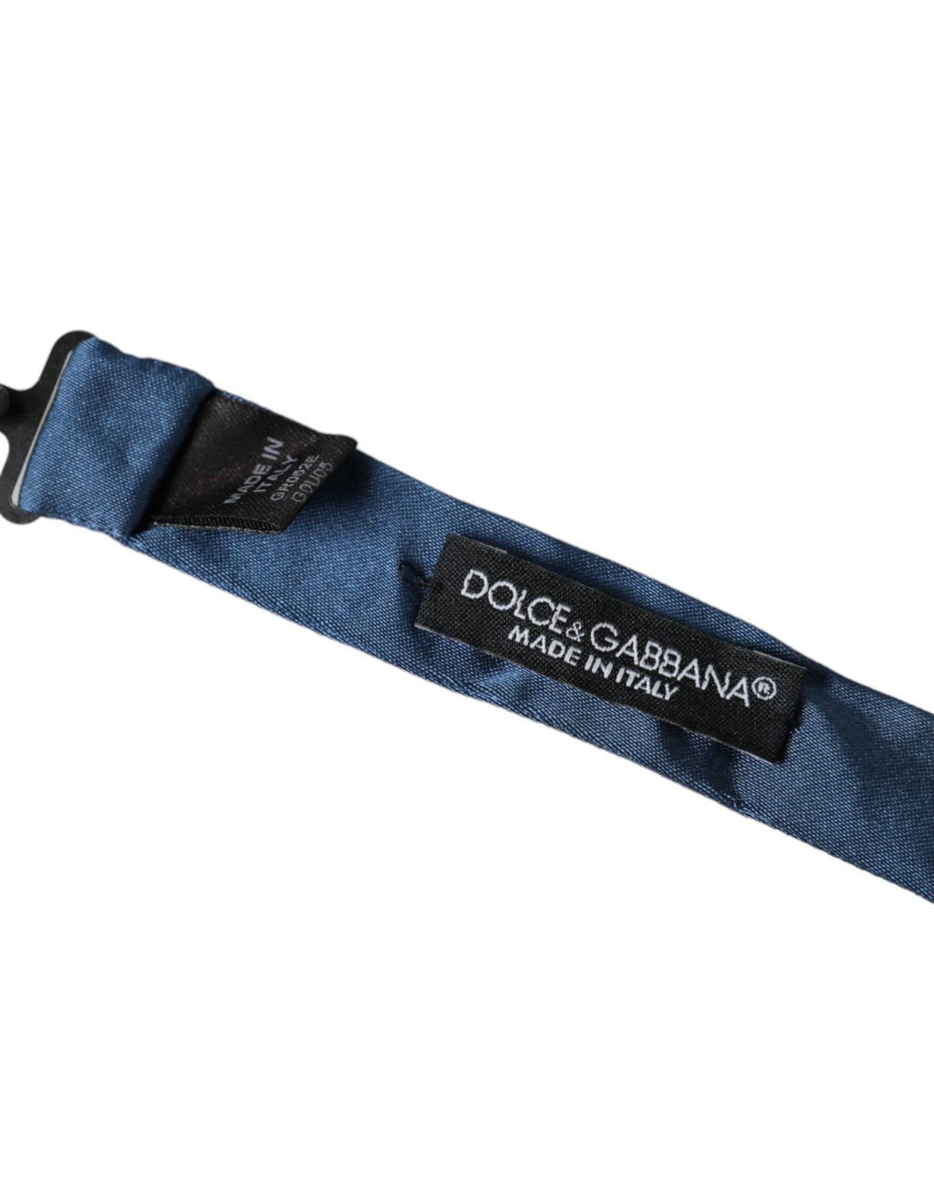Dolce & Gabbana Blue Satin Silk Adjustable Neck Men Bow Tie - Eljoys Fashion 